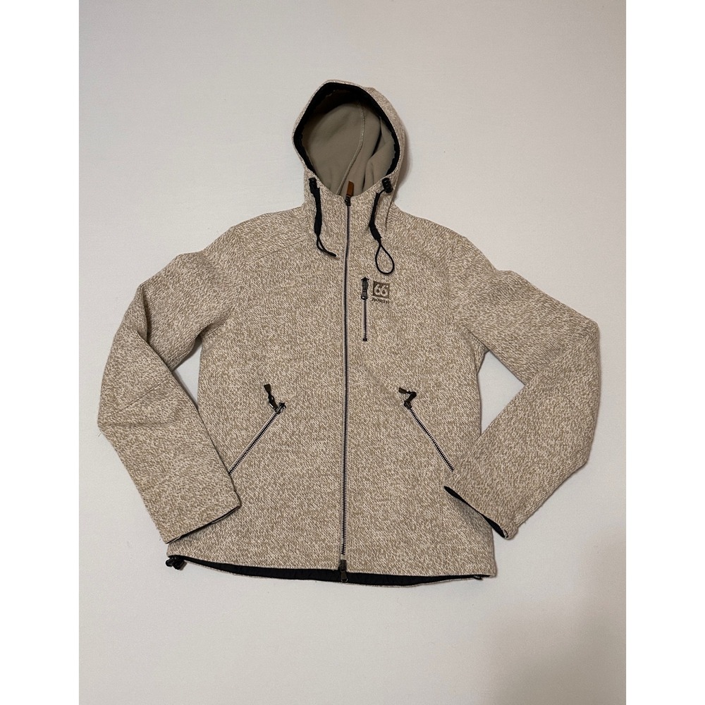 66 North Iceland Kaldi Wool Blend Hooded Women's Jacket Oatmeal Heather Small